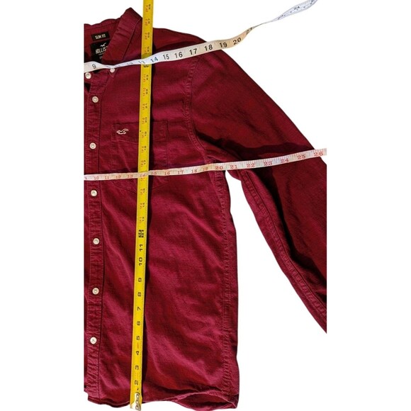 Hollister Epic Flex SlimFit Button Down Long Sleeve Shirt L Stretch Cotton Blend - Picture 6 of 7